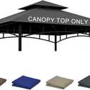 Grill Gazebo Replacement Roof, 5x8ft Outdoor BBQ Gazebo Canopy Cover, Double Tiered Grill Gazebo Replacement Roof for #L-GG001PST-F