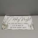 LITIVY Christmas Wall Art O Holy Night Christmas Decor Wooden Black & White Pine Tree Wall Sign Winter Decorations (White, 16x24)