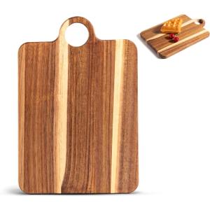 Medium Acacia Wood Cutting Board  Reversible Kitchen Board for Chopping, Serving & Charcuterie