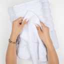American Soft Linen Luxury 4 Piece Bath Towel Set, 600 GSM 100% Cotton Turkish Bath Towels for Bathroom, 27x54 in Extra Large Bathroom Shower Towels, White