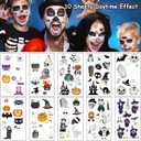 3 x Luminous Halloween Temporary Tattoos for Kids Halloween Party Favors, 10 Sheets Glow in The Dark Halloween Decorations Tattoos for Kids, 100 Styles Glow Tattoos Stickers for Goodie Bag Fillers