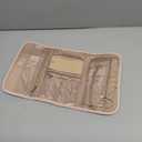 BELALIFE Travel Jewelry Case Organizer, Medium Foldable Storage Roll for Earrings, Necklaces, Rings, Bracelets, Brooches, Pink