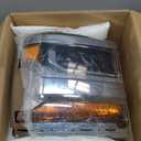 Headlight Assembly Compatible with Chevy Silverado 1500 2016 2017 2018 (Hid/Xenon Model) Factory Replacement Head Light Lamp Chrome Housing Right Passenger Side