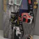 Fistone RC Semi Truck with Trailer, 1:24 RC Semi-Trailer Engineering Tractor with Sound and Lights, 2.4Ghz Remote Control Flatbed Truck with Road Roller Toys, Construction Vehicles Toy for Boys