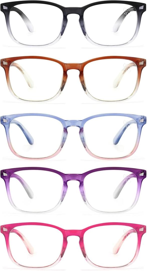 CCVOO Reading Glasses for Women/Men, Eyeglasses, Blue Light Readers for Women/Men, Computer Eye Glasses, Cheaters (B3 Mix)