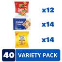 Nabisco Cracker Variety Pack, RITZ Toasted Chips, Wheat Thins Snacks Whole Grain Wheat Crackers and Triscuit Minis Whole Grain Wheat Vegan Crackers, 40 Snack Packs (EXP 10/01/26)