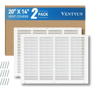 Solid Steel Return Air Vent Cover, 20"×14" 2Pack, 20x14 IN -2PCS
