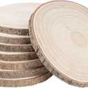 Maputune 8 Pcs 8-9 in Large Unfinished Wood Slices for Centerpieces, Natural Rustic Wooden Plate for DIY Craft, Round Wood Chips for Signage Painting Wedding Party Christmas Decor