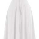 Women's Spaghetti Strap Dress Floral Corset Gown Inspired Dresses Midi Vintage Flowy A Line Skirt for Evening Cocktail Party and Holidays Casual Sundress White, Large