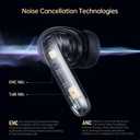 True Wireless Stereo Earbuds S43A, Bluetooth 5.3, Active Noise Cancellation & Environmental Noise Cancellation, 13mm Speakers, LED Power Display, Smart Touch Control, Auto Pairing