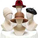 Neutral Foam Mannequin, Head Model Wig and Hair Accessory Display Stand, Necklace and Hat Mannequin (White)