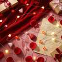 ROCEEI 4 Pack Heart String Lights, 39.2 Ft LED Fairy Lights, Battery Operated Romantic Hanging Light for Bedroom, Wall, Window, Wedding, Party Decor(Plastic,30 Bulbs,Mixed Colors)