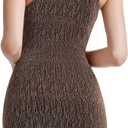 ANYFITTING Built in Bra Dress Sparkly Party Bodycon Mini Going Out Dresses for Women 2025 (M)