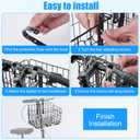 Knee Scooter Basket Accessory, Removable Wire Basket, Fits Most Knee Scooter Models, Easy Installation, Foldable Design, Black Metal Handlebar Mount