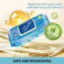 ZINKO's Flushable Wipes, Extra Large, Unscented, 42 Count, with Vitamin E and Aloe (3 Pack)