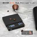 Mini Coffee Scale with Timer, 2kg/0.1g Precision Digital Espresso Scale with Waterproof Silicone Mat for Pour Over, Coffee Bean Weight, Kitchen (Black, ABS)