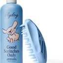 FLYDOG Dog Shampoo for Itchy Skin & Allergies - Natural Anti-Itch Dog Shampoo for Dry Skin, Dandruff & Shedding, Hypoallergenic Sensitive Skin Dog Wash for All Breeds & Puppies (400ml + Brush)