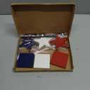 3 Pieces 4th of July Tiered Tray Decor Wood Star Set, Memorial Day Table Decorations, Rustic Patriotic Table Decorations, Red White and Blue Decorations for Home Tables(Classic)
