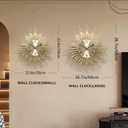 Large Wall Clock, Gold Mid Century Wall Clock for Living Room Decor | 23" Non-Ticking Wall Clocks for Living Room Decor,Battery Operated Wall Clock for Bedroom&Living Room, 23inch-normal