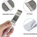 3 x 3 Styles Air Conditioner Condenser Fin Cleaning Brush, Premium Stainless Steel Fin Comb, Refrigerator Coil Cleaning Whisk Brush and Multifunction Plastic Brush Accessory (3PCS)