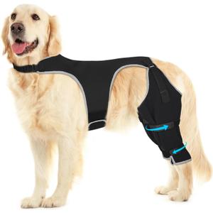 Dog Rear Leg Sleeve to Stop Licking, Adjustable Anti-Slip Recovery Sleeve Pants for Wound Protection After ACL/TPLO Surgery, Hot Spots, Lick GranulomasCone Alternative for Leg Healing,XL
