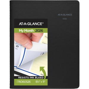 AT-A-GLANCE 2026 Appointment Book Planner, Monthly, 8-1/4" x 11", Large, QuickNotes, Black (76060526)