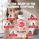 3 x Magnesium Glycinate Gummies 1000mg - Sugar Free Magnesium Potassium Supplement with Vitamin D, B6, CoQ10 for Calm Mood & Sleep Support - 60 Strawberry Gummies