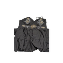 BEAUDRM Women's Plus Size Gothic Dress Floral Punk Grunge V Neck Flowy A Line Midi Long Dresses Ruched Sundress Black 3XLarge Plus