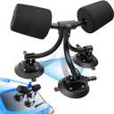 TriGrip Kayak Load Roller,3 Suction Cups Kayak Roller Loader,Kayak Helpers -Pump Vacuum Type- Kayak Roof Roller Loader Load Assist Mount,Kayak Loader Lift Assist System for Car SUV,Kayak Accessories (Stealth Black)
