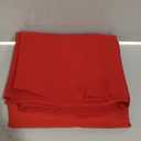 SASTYBALE Christmas Tablecloth Rectangle Waterproof Wrinkle Fee Textured Fabric Table Cloth, Soft Faux Linen Table Cover for Xmas, Holiday, Winter, Party, Banquet (52 x 70 Inch Rectangular, Red)