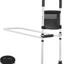 Bed Rails for Elderly Adults Height Adjustable Bed Assist Rail for Seniors Bedside Assist Bar with Support Legs for Seniors & Surgery Patients - Medical Bed Rail