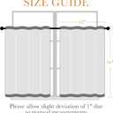 PONY DANCE Grey Short Window Curtains for Kitchen 36 inch Long, 2 Panels Set Half Window Drapes for Bedroom Basement, Blackout Small Curtains for Travel Trailers, Width 42 x Length 36 inches