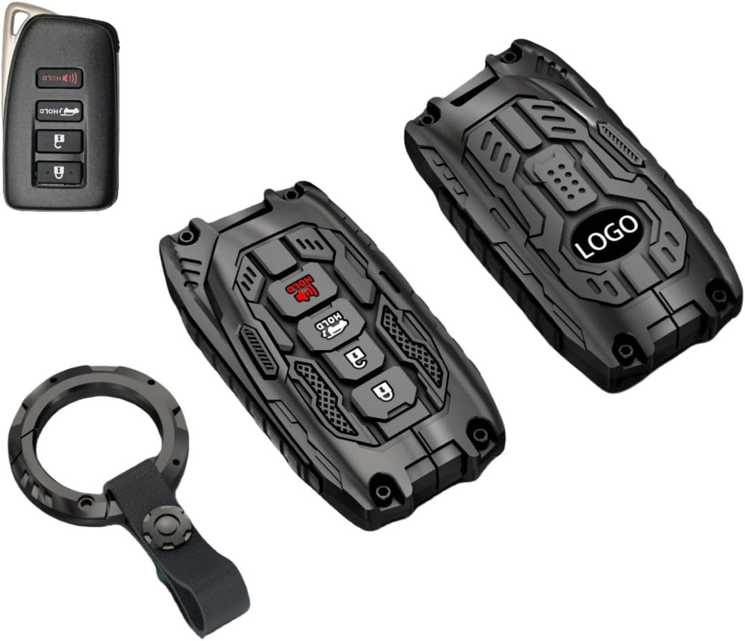 Heavy Key Fob Cover Case Protector for Lexus, Keychain, Accessories for Lexus ES300h ES350 GS350 GS450h IS200t IS300 IS350 LX570 NX200t NX300h RC350 RX350 RX450h (Model-B)