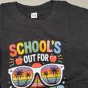 Toddler Last Day of School T-Shirt Kids Happy Last Day of School Shirt Funny Short Sleeve Tee Boys Girls Cotton, 130, Black