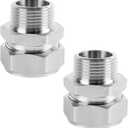 2 PCS 3/4'' x 3/4'' Straight Air Line Fittings for 3/4 Inch Shop Air Line Kit, Air Tubing Fittings for Compressed Air Line Piping System Kit
