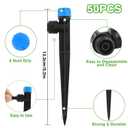 50PCS Drip Irrigation Emitters, Kalolary Adjustable 360 Degree Water Flow Drippers Emitters for 1/4" Drip Irrigation System Tubing, Garden Irrigation Drippers for House Garden Flower beds(Blue)