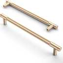 Asidrama 10 Pack 7.5 Inch(192mm) Gold Cabinet Pulls Knurled Cabinet Handles Cupboard Handles Kitchen Cabinet Hardware for Cupboard Drawer Pulls