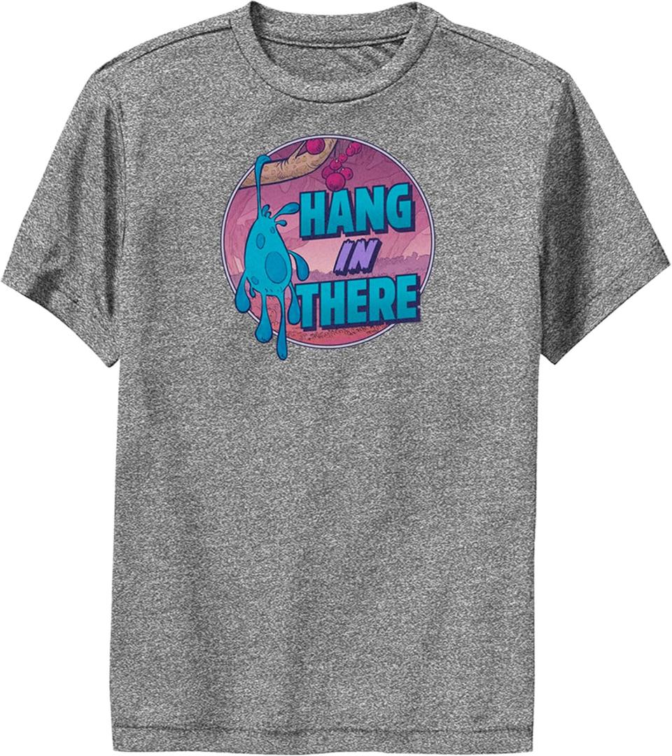 Disney Strange World Hang Splat Boys Short Sleeve Tee Shirt (Medium, Charcoal Heather)