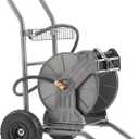 Giraffe Tools Garden Hose Reel Cart with Wheels, Heavy Duty Metal Water Hose Reel Cart, 200 ft of 1/2 Capacity, Mobile Hose Reel Cart for Outside