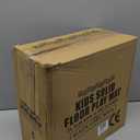 ProSource Foam Puzzle Floor Play Mat for Kids and Babies with Solid Colors, 36 or 16 Interlocking Tiles with Borders, Black/Grey/White