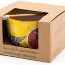 Fuji Merchandise Japanese Design Quality Ceramic Ramen Udong Noodle Bowl with Chopsticks Gift Set 6.25 Inch Diameter (Japanese Crane)