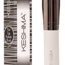 Keshima Foundation Brush Flat Top Kabuki - Premium Foundation Brush for Liquid Makeup, Cream, and Powder - Buffing, Blending, and Face (Regular Size, White)