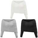 Chuarry 3 Pcs Knitted Scarf with Sleeves for Women Winter Sweater Scarf Warm Snowfall Cozy Crochet Wrap Multifunctional Shawl Gifts for Women, Size Small