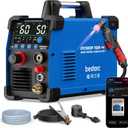 Bestarc 50A Plasma Cutter Machine [Pilot Arc], 110/220V Dual Voltage, 3/4" Max Cut on Steel, Aluminum & Copper, LED Display, Air Sensor, Post Flow, 2T/4T Mode DIY, Home Garage & Workshop