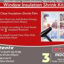 Indoor Window Insulation Kit, Clear Window Film Keeps Cold Drafts Out and Warm Air in (3W(62x126IN))