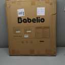 Babelio Baby Gate for Stairs, Kitchen & Doorways, 26-43" W 28" H No Bottom Bar| Easy Installation| One-Handed Operation| Auto-Close| Hardware Mount (Drill Needed) Safety Dog/Pet Gate Indoor (White)