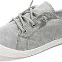 FUNKYMONKEY Shoes for Women, Comfort Low Top Canvas Slip On Sneakers Classic Casual Walking Shoes (9, Grey/Jd)