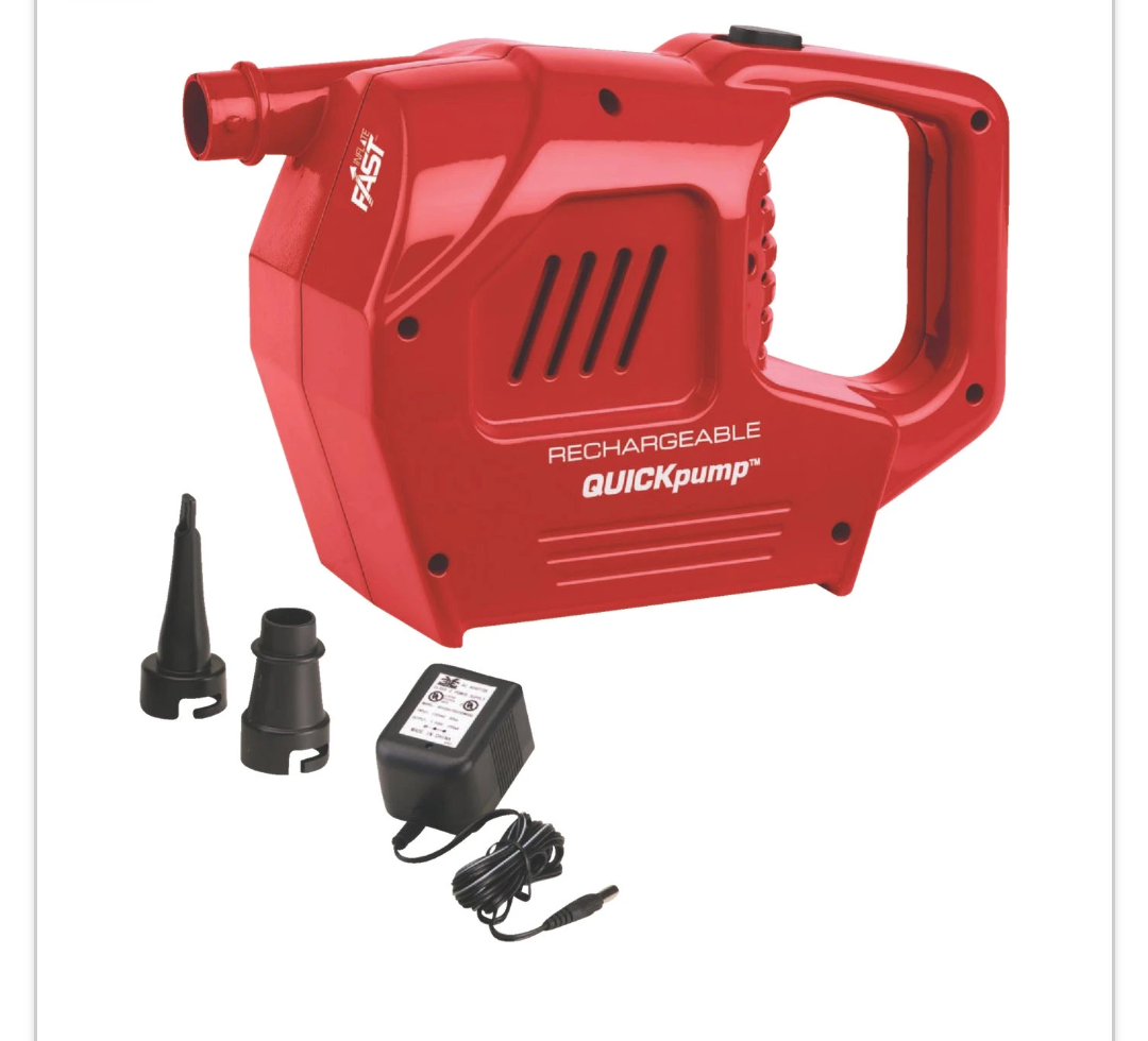 Rechargeable Quickpump Air Pump With 24 Cubic Feet Per Minute Airflow