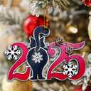 3 x Black Cat 2025 Christmas Ornament  Funny Kitten Butt Wooden Tree Decoration with Snowflakes & Paw Prints for Cat Lovers, Pet Owner Christmas Dcor (Coming Soon 2025)