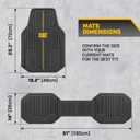 CAT® VulcanCore Heavy-Duty 4 Piece Floor Mats for Cars, Trucks & SUVs, Trim-to-Fit All-Weather Rubber Car Mats Full Set, Waterproof Interior Accessories, Car Rug Protection & Automotive Floor Liners